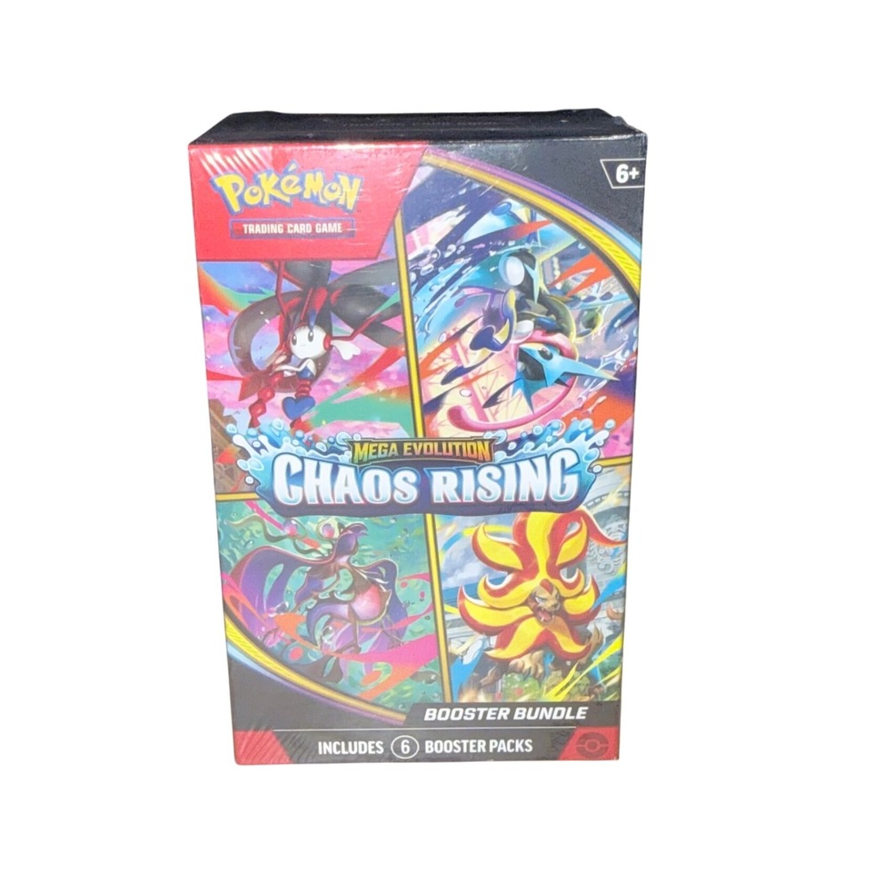 Pokemon TCG Mega Evolution Chaos Rising Booster Bundle 6 Packs Factory Sealed